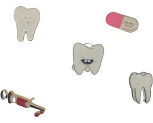 Pin O Pines De Metal Diseño Dientes Dentista Packx5