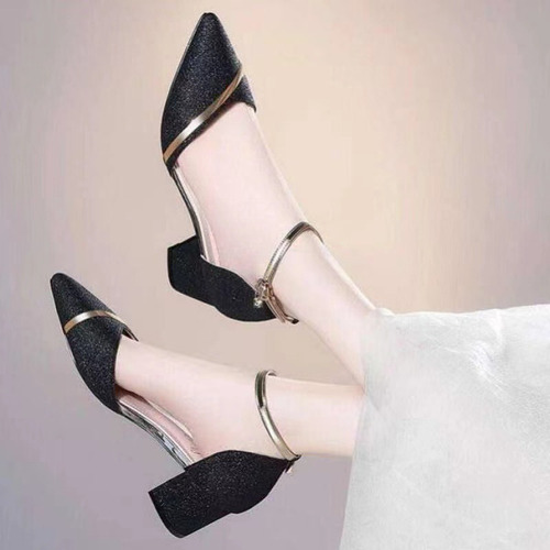 Sandalias De Tacón Alto Para Mujer Punta Puntiaguda Fiestas
