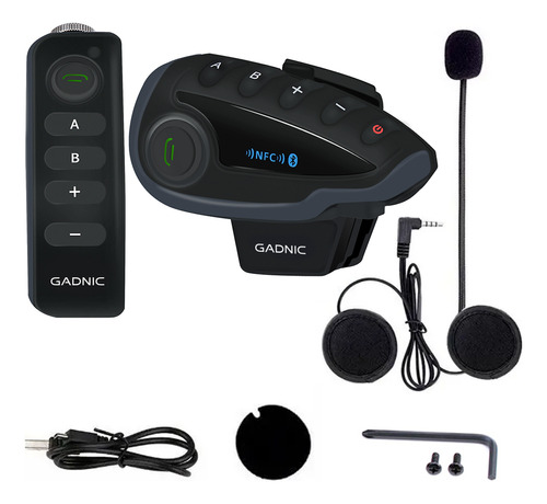 Intercomunicador Bluetooth Gadnic Casco Moto Hasta 120 Km/h