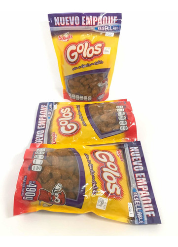Imagen 4 de 4 de 3 Bolsas Golos Tamarindo Dulce Fruta Enchilado Bokados 490g
