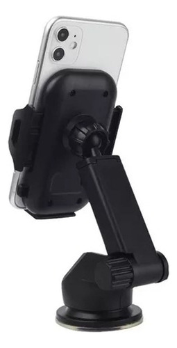 Soporte Para Celular Auto Treqa Plegable Rotacion 360 Dimm Color Negro