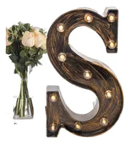 Comprar Letras Led Dorada Y Negra Vintage Para Decorar Hogares Fiest