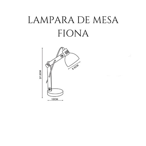 Imagen 3 de 3 de Lámpara Escritorio Madera Velador Cobre Fiona E14 Candil
