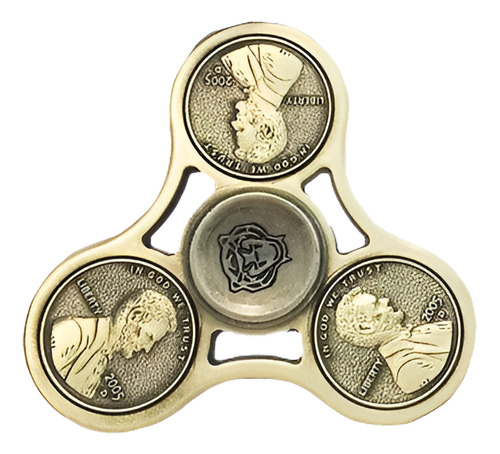 Ciento Dólar Aleación Mano Spinner Tri Fidget Enfoque Edc De