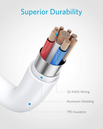 Imagen 3 de 7 de Adaptador De Audio Usb Tipo-c A Lightning Hembra Orig. Anker