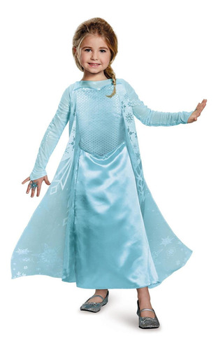 Disfraz Talla Small Para Niñas Vestido De Princesa Elsa