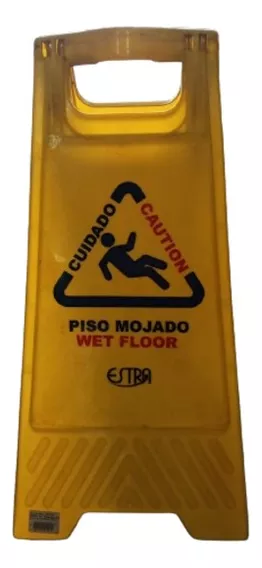  Señal De Prevención Piso Mojado Color Amarillo