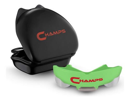 Protector Bucal Champs Deportes De Contacto Verde Mayores 10