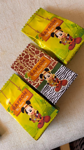 40 Golosinas Personalizadas Mickey Safari Candy Bar