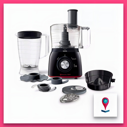 Multiprocesadora Philips Viva Collection Hr7632 650w Outlet¡ Negro/rojo