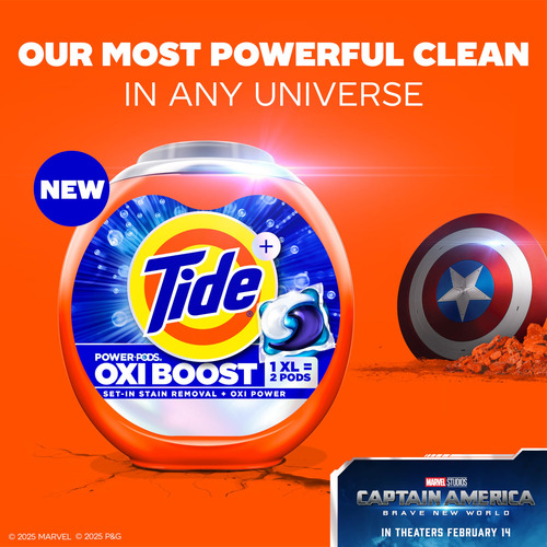 Cápsulas De Detergente Para Roupa Tide Oxi Boost Power 45 Un