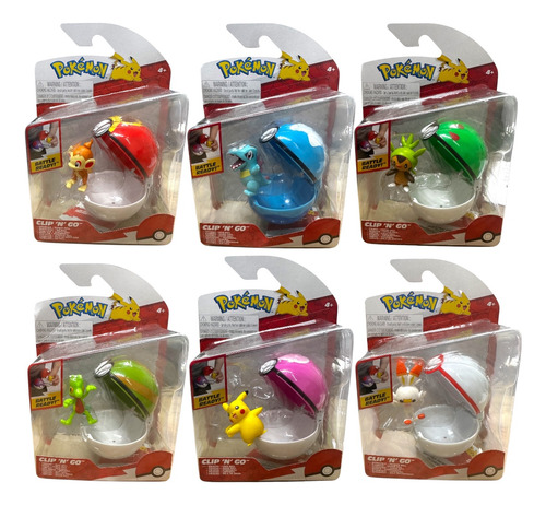 Pokemon Pack 6 Con Pokebolas Pikachu Jazwares