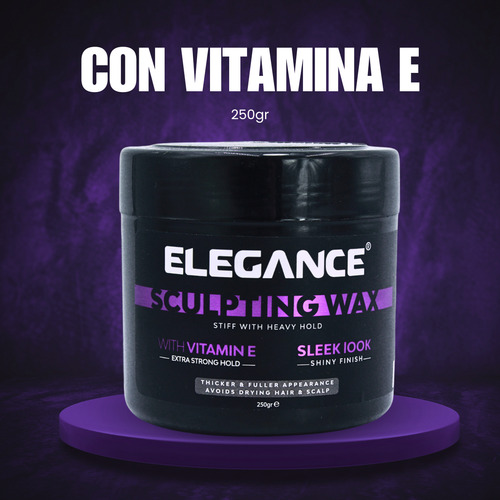 Cera Para Esculpir Cabello De Ultra Fijación Elegance 250g
