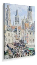 Comprar Quadro Canvas Camille Pissarro Rua Mercearia Rouen 30x37