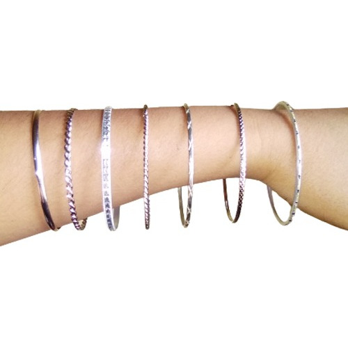 Pulseras Brazaletes Acero Inoxidable Dama Elegante Semanario