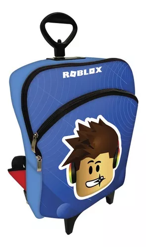 Kit Escolar Mochila C/roda + Lancheira + Estojo Roblox Boy