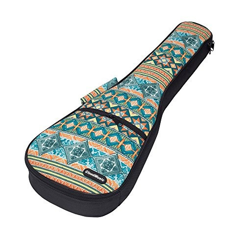 Cloudmusic Hawaiian Ukulele Case Bohemian Green Ukulele Moc