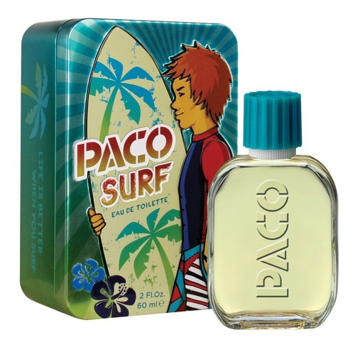 Paco Surf Colonia Infantil Edt Lata 60ml 