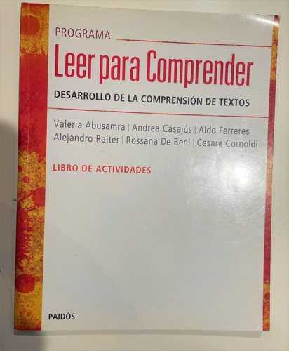 Programa Leer Para Comprender. Valeria Abusamra, Ed. Paidós