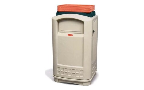 Contenedor Plaza Con Porta Bandejas 50 Gal Rubbermaid