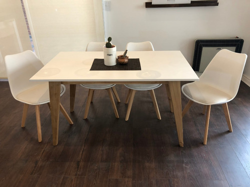 Mesa Comedor 180 Escandinava Nordica Madera Melamina Vintage