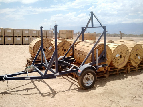 Trailers Porta Bobinas Fibra Óptica Y Cables Auto Cargarle .
