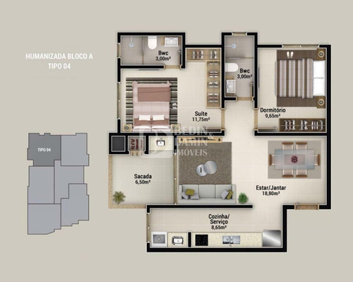 Imagem 12 de 15 de Villeneuve Residenziale Oportunidade Itapema - 00251