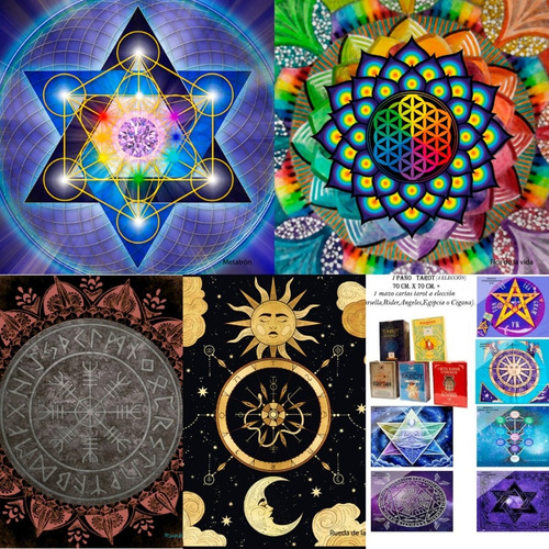 Imagen 5 de 7 de Kit Tarot Combo Paño Mazo Palo Santo Cuarzos
