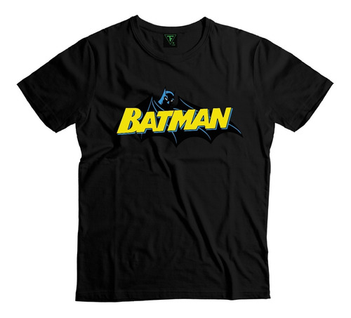 Polera Batman Murcielago Letras Logo Hombre Mujer Algodón