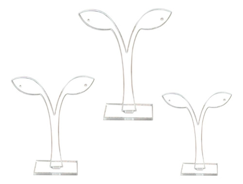 3x Pantallador De Pendientes Joyería De Joyería Rack Claro