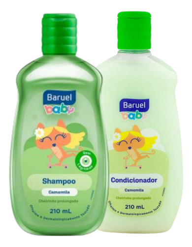  Kit Shampoo E Condicionador Baby Baruel Camomila 210ml