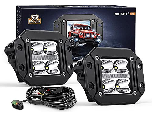 Nilight 2pcs Luces Led Empotrables Con Drl, 4.8 Pulgadas