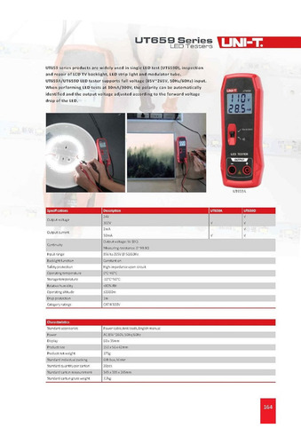 Probador De Lámparas Led Uni-t Ut659a Tiras Led