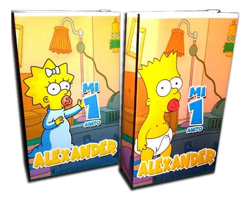 Bolsitas Golosineras Los Simpsons Bebé X 25 Personalizadas 