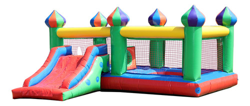 Castelinho Inflável 3x1 Tobogã, Pula Pula E Piscina C/ Motor