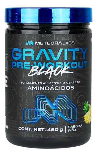 Meteora Labs | Pre-entreno Potente | Gravity Black Test Sabor Piña