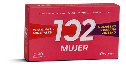 Vitaminas Minerales 102 Mujer Suplemento X 30 Capsulas