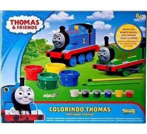 Thomas Para Colorir 2 Personagem  De Gesso E Potes De Tinta