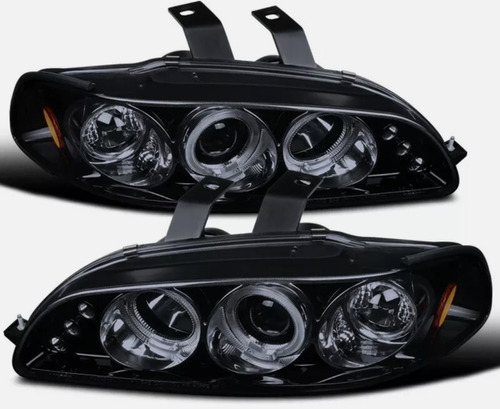 Par De Faros  Honda Civic 1992-1995 Led Negros Proyector.