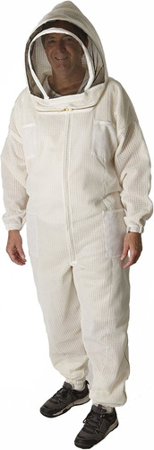 The Ultra Breeze Beekeeping Suit With Veil, 1-unit, White, S