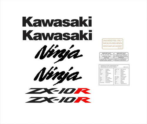 Kit Adesivos Kawasaki Ninja Zx-10r 2004 Verde Zx1004v Cor ADESIVO ZX-10R