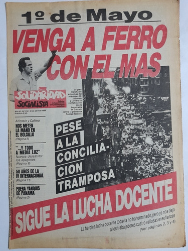 Solidaridad Socialista 232 Sigue La Lucha Docente,año 1988