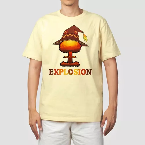 Camiseta Konosuba Kazuma Megumin Aqua Explosion Anime Filme