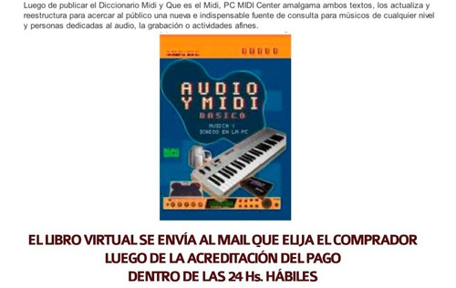 Imagen 1 de 5 de Libro Virtual Audio Y Midi Basico Ideal Principiantes