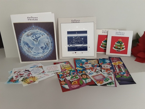 Set Tarjetas Navideñas Con Colillas
