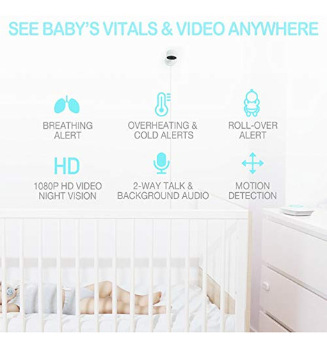 Monitor 2 Para Bebés Con Respiración Por Video Sense-u Con C