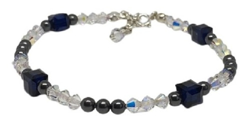 Pulsera Cubos, Made With Cristal Swarovski, Plata 950