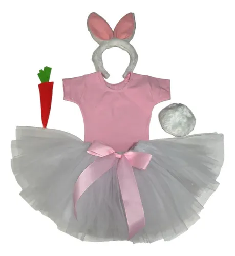 Traje de conejita para niña con tutu sale