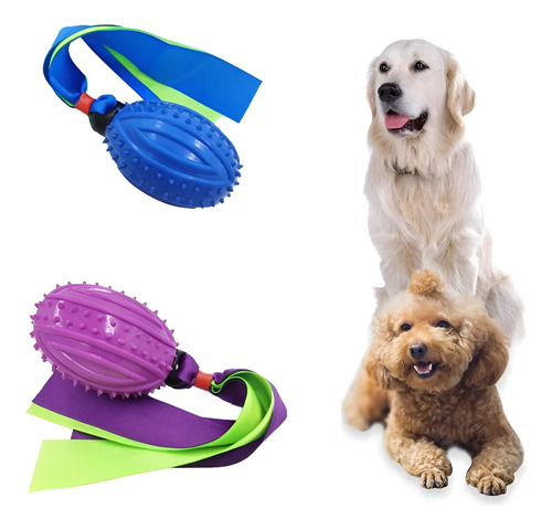 Pelota Chifle C/ Cintas Interactivo Resistente Perros Delsur