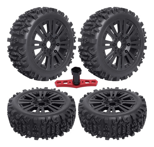 4 Ruedas Hexagonales 1/8 Buggy Off Road De 0.669 In Para Mod